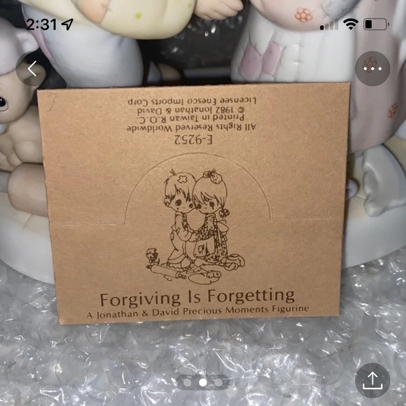Precious Moments Figurine , “Forgiving is Forgetting “ . - Picture 2 of 3